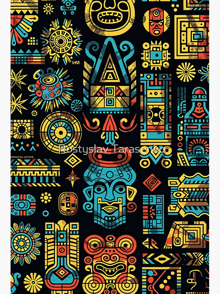 Imagen 2 de 2, Lámina rígida con la obra azteca, diseñada y vendida por Rostislav Tarasenko.