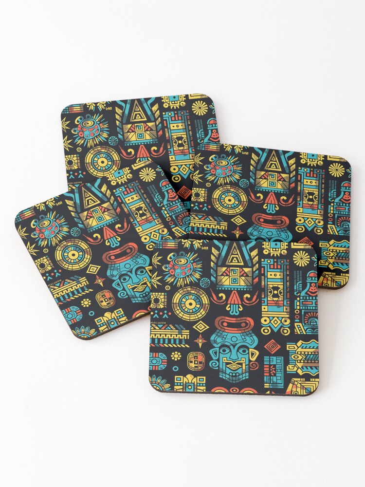 Thumbnail 1 of 5, Coasters (Set of 4), Aztec designed and sold by Rostislav1401.