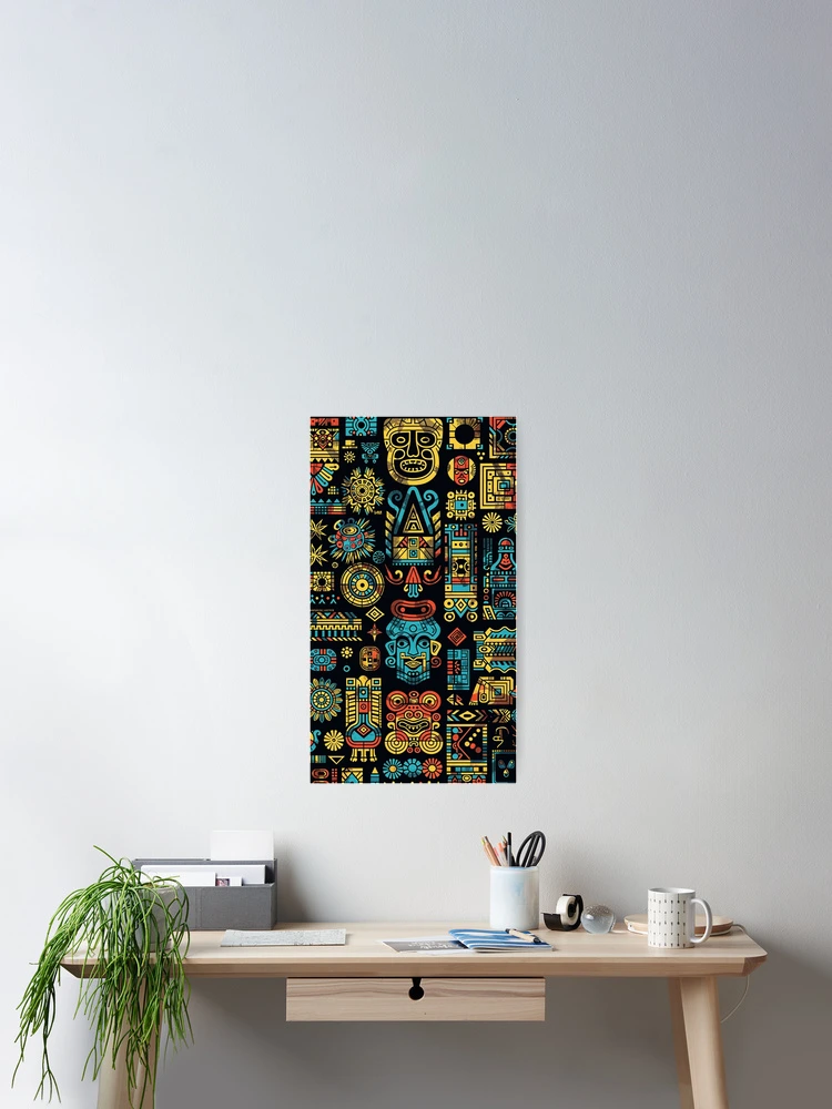 Aperçu 2 sur 3. Poster avec l'œuvre Aztèque créée et vendue par Rostislav Tarasenko.