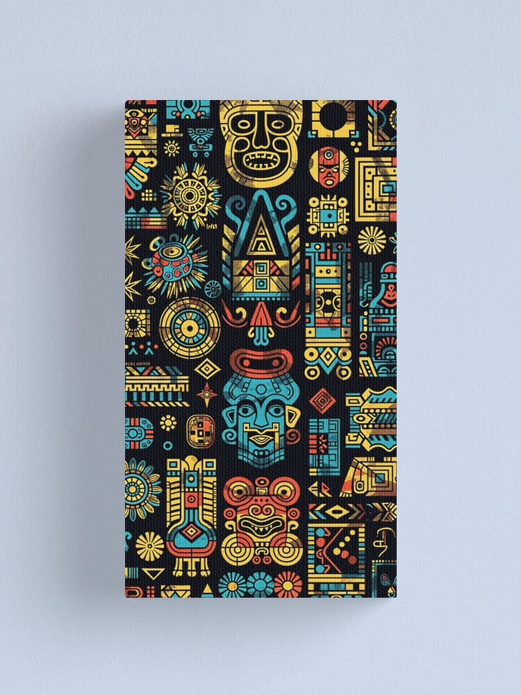 Thumbnail 1 of 3, Canvas Print, Aztec designed and sold by Rostislav1401.