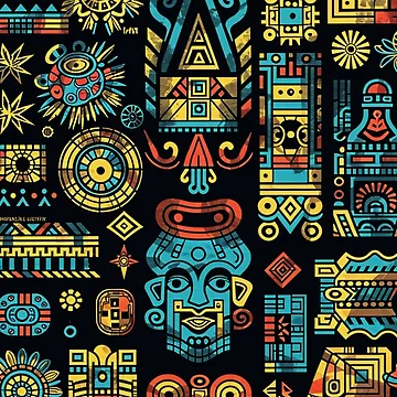 Imagen de la obra azteca de Rostislav Tarasenko