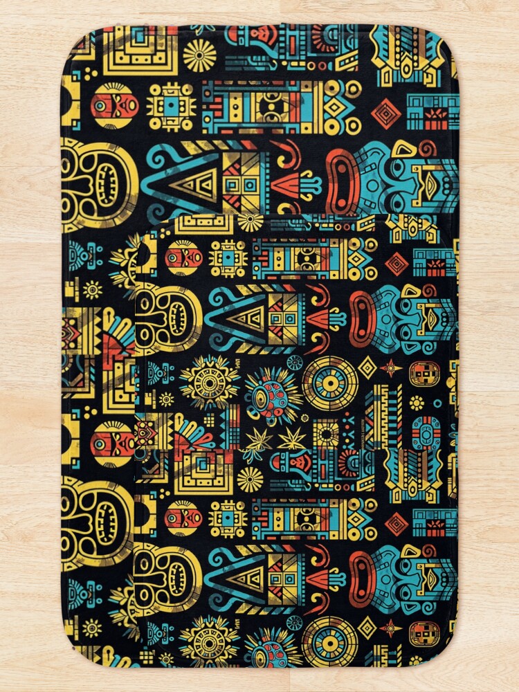 Thumbnail 5 of 6, Bath Mat, Aztec designed and sold by Rostislav1401.
