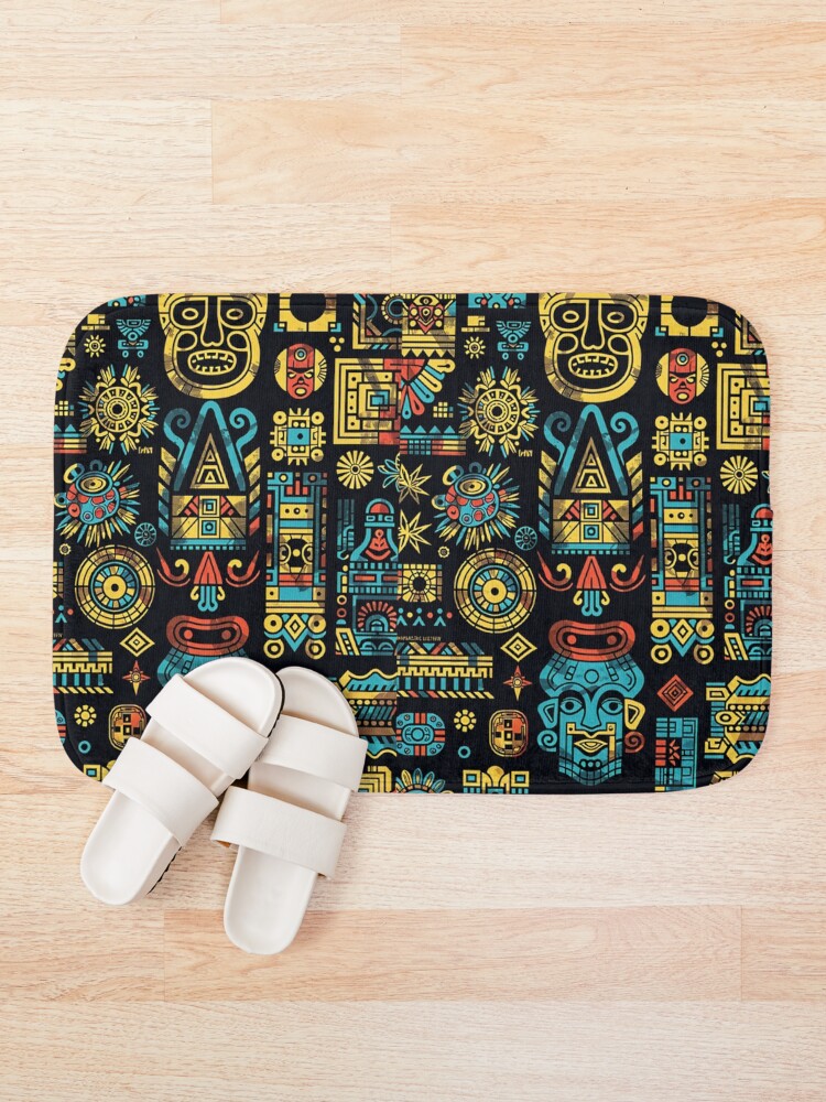 Thumbnail 1 of 6, Bath Mat, Aztec designed and sold by Rostislav1401.
