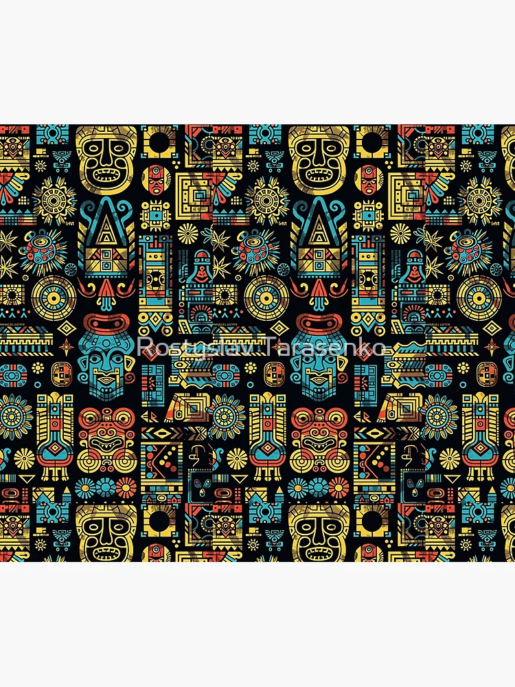 Thumbnail 3 of 3, Tapestry, Aztec designed and sold by Rostislav Tarasenko.