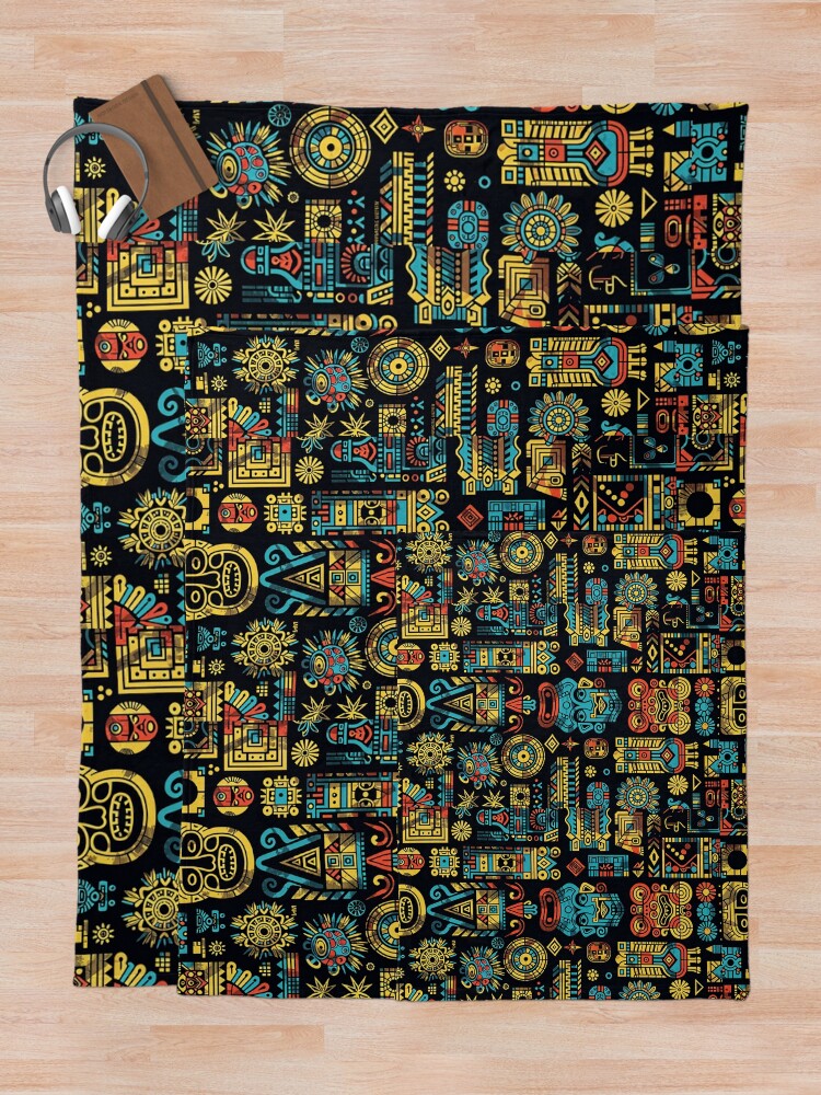 Thumbnail 5 of 6, Throw Blanket, Aztec designed and sold by Rostislav1401.
