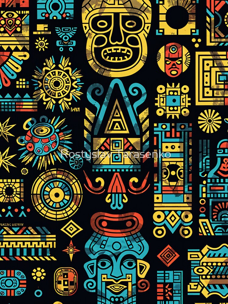 Thumbnail 7 of 7, Oversized T-Shirt, Aztec designed and sold by Rostislav1401.