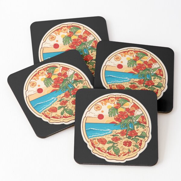 Item preview, Summertime Tasty Pizza and Hawaii Beach Landscape designed and sold by NautiChic.