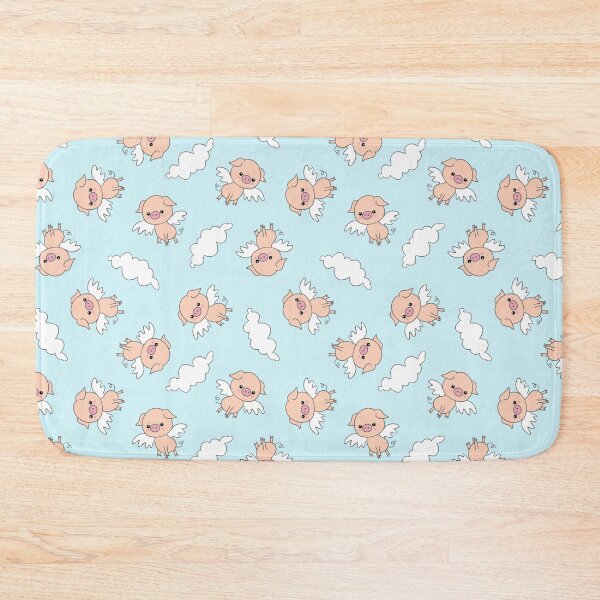 Item preview, Flying piggies on blue designed and sold by QuirkyCraftz.