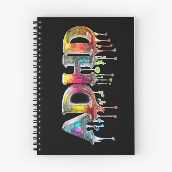 Item preview, The word "ADHD" is made of dripping glass bottles filled with colored liquid.2 designed and sold by My-fake-places.