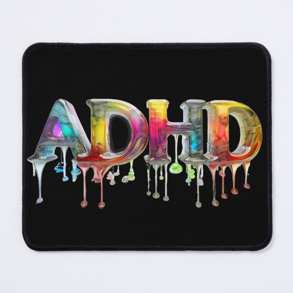 Item preview, The word "ADHD" is made of dripping glass bottles filled with colored liquid.2 designed and sold by My-fake-places.