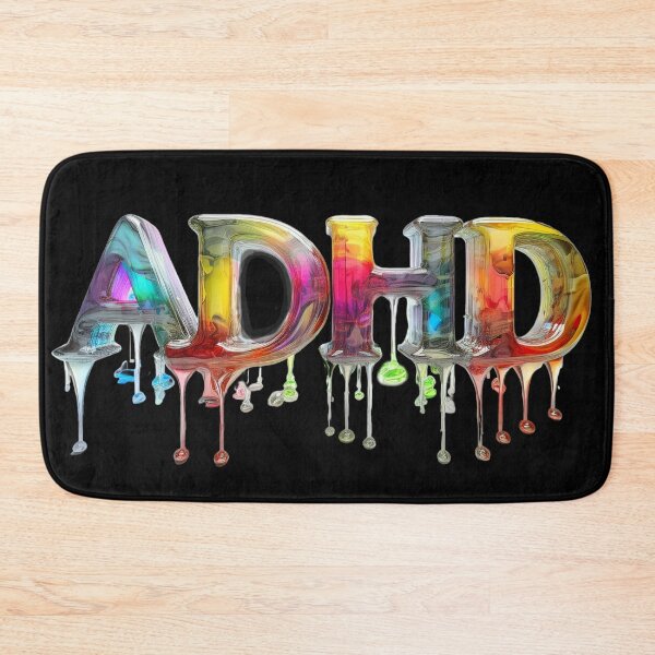 Item preview, The word "ADHD" is made of dripping glass bottles filled with colored liquid.2 designed and sold by My-fake-places.