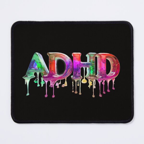 Item preview, The word "ADHD" is made of dripping glass bottles filled with colored liquid. designed and sold by My-fake-places.