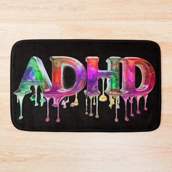 Item preview, The word "ADHD" is made of dripping glass bottles filled with colored liquid. designed and sold by My-fake-places.