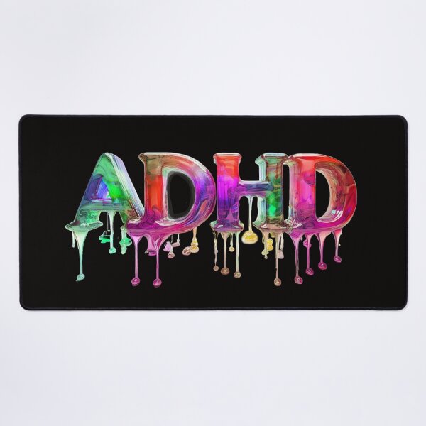 Item preview, The word "ADHD" is made of dripping glass bottles filled with colored liquid. designed and sold by My-fake-places.