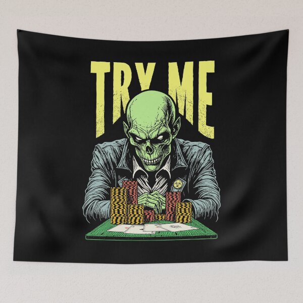 Item preview, Halloween Poker Funny Zombie Player Try Me Four Aces designed and sold by GrandeDuc.