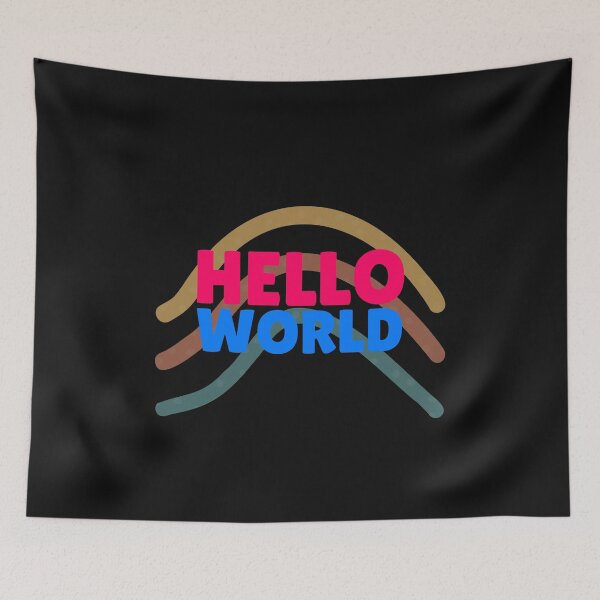 Item preview, Hello WORLD, Fresh Beginnings, Futuristic Vibes designed and sold by Colorful-Garden.