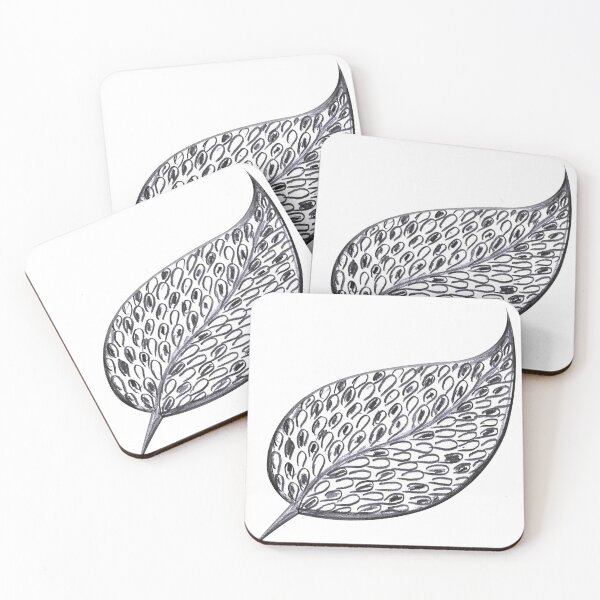 Item preview, Monochrome Artistic Leaf with Abstract Patterns designed and sold by DriftLens.