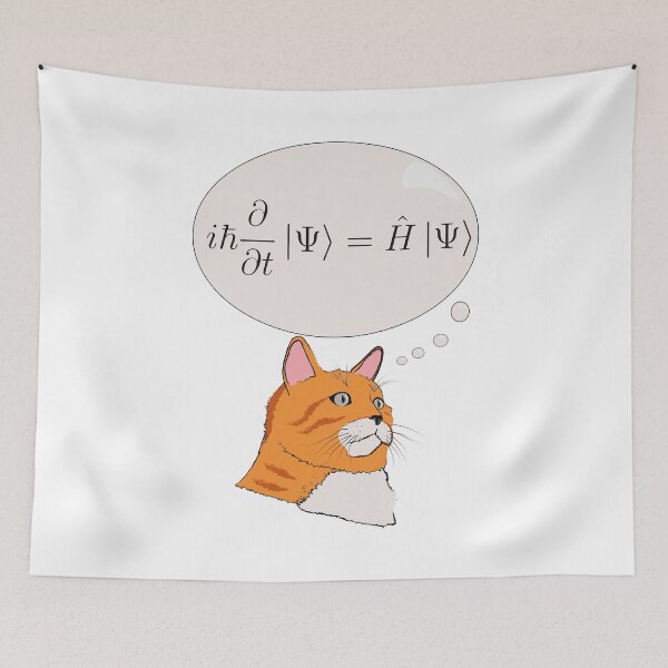 Item preview, Schrödinger's cat deep in thought. designed and sold by Nanar1984.