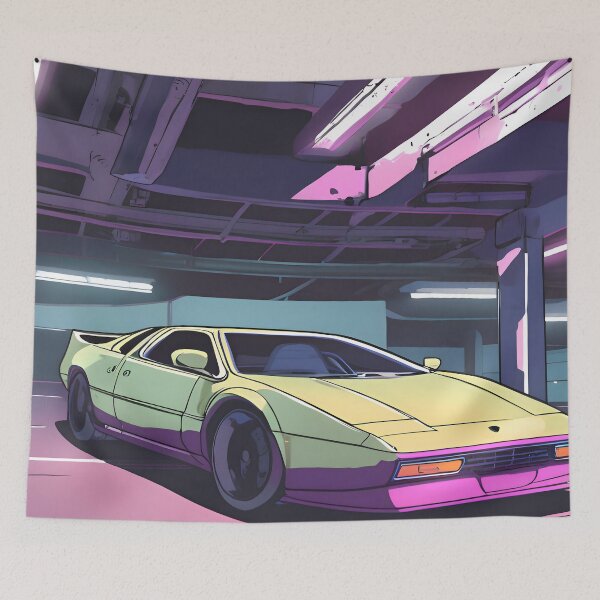 Item preview, Cyberpunk Supercar in Underground Garage designed and sold by papi1998.