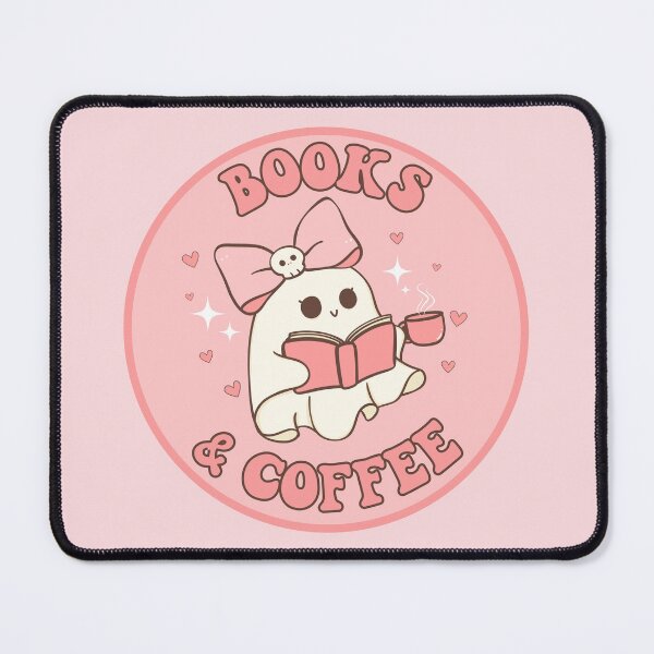 Item preview, Cute ghost reading and drinking coffee  designed and sold by T&C Finesse.