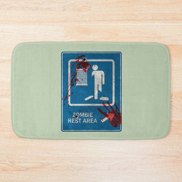 Item preview, Zombie Hospital – Weathered Rest Area Sign Parody designed and sold by andabelart.