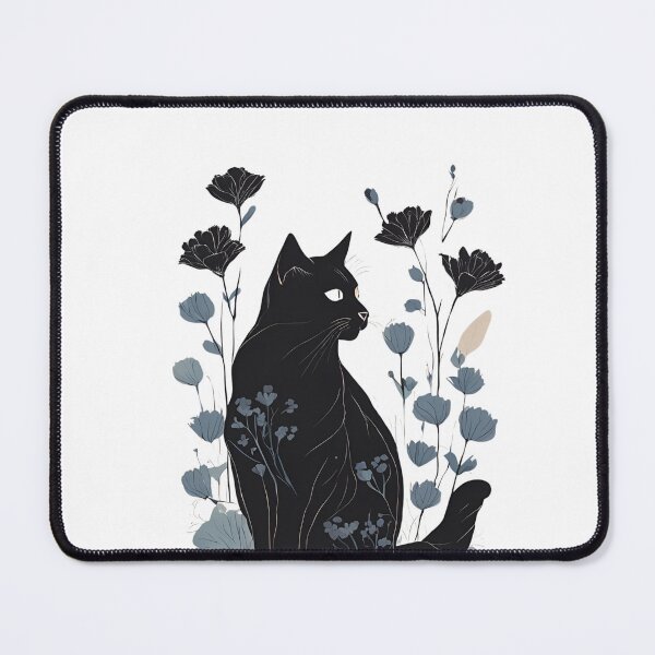 Item preview, Copy of black cat cover with a floral autumn pattern in bright colors. designed and sold by Catophile.