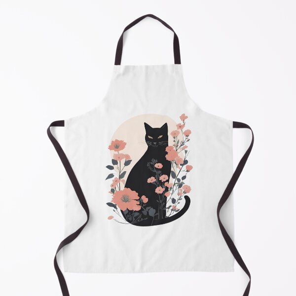 Item preview, Cozy tuxedo cat with colorful flowers in a fall-themed design. designed and sold by Catophile.