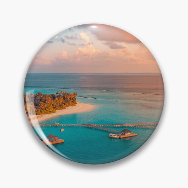 Item preview, Maldives Islands Aerial Sunset Paradise designed and sold by icemanphotos.