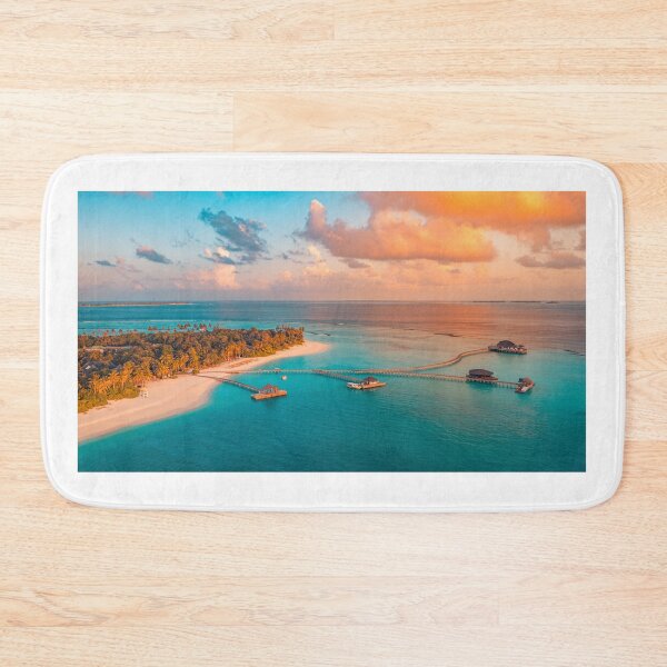Item preview, Maldives Islands Aerial Sunset Paradise designed and sold by icemanphotos.