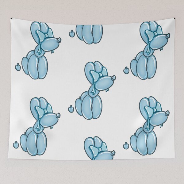 Item preview, Coquette Balloon Dog Pooping in Blue designed and sold by Doodalos.