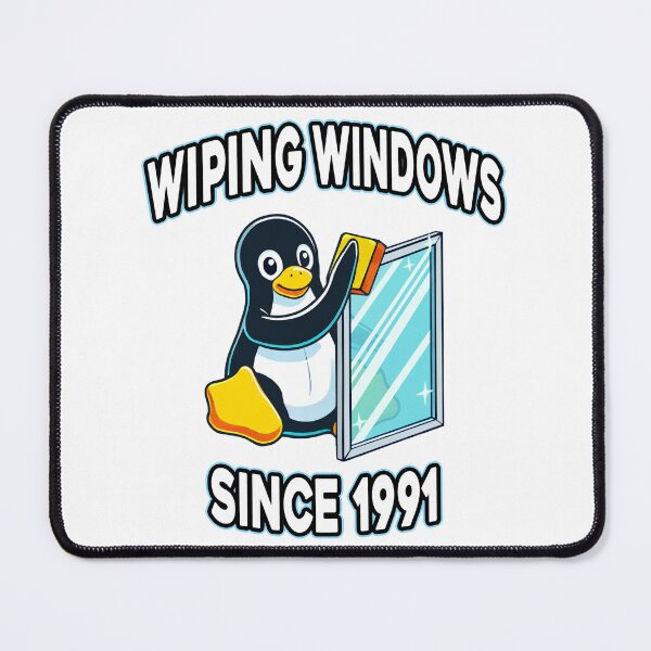 Item preview, Tux Wiping Windows - Linux vs Windows Humor designed and sold by Chengly.