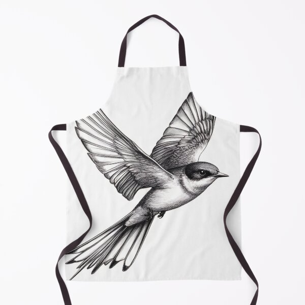 Item preview, Black and White Bird Pencil Drawing designed and sold by Pencil-Art.