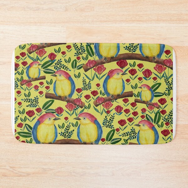 Item preview, Watercolour Yellow, Blue Birds & Tulips designed and sold by Shalini Bisht.