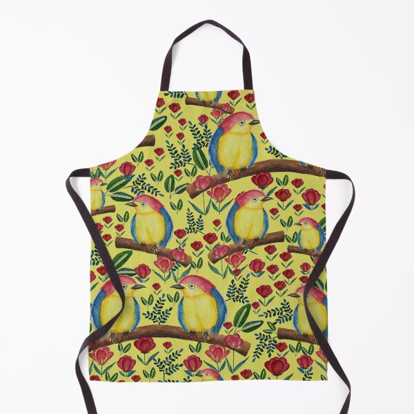 Item preview, Watercolour Yellow, Blue Birds & Tulips designed and sold by Shalini Bisht.