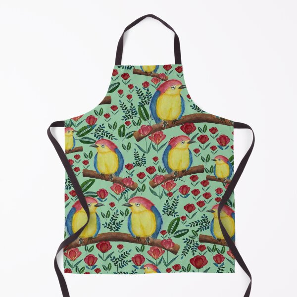 Item preview, Watercolour Yellow, Blue Birds & Tulips on Teal designed and sold by Shalini Bisht.