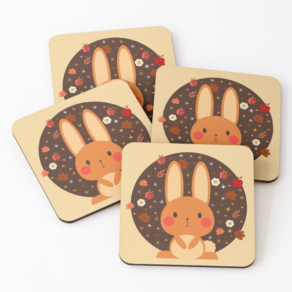 Item preview, Autumn Bliss Bunny with Strawberries & Stars designed and sold by Tulip Creators .