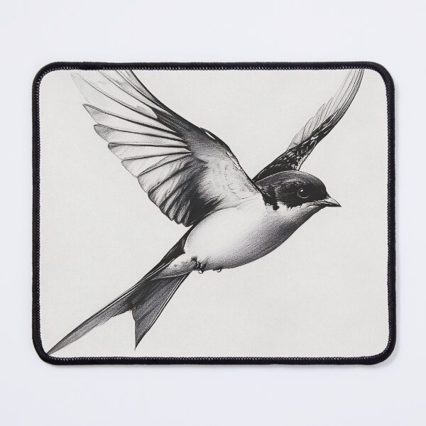 Item preview, Black and White Bird Pencil Drawing designed and sold by Pencil-Art.