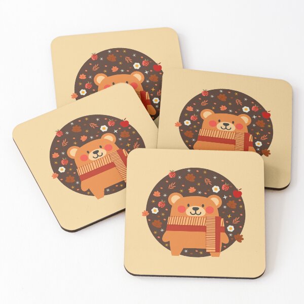 Item preview, Autumn Bliss: Cute Male Bear with Strawberries & Stars designed and sold by Tulip Creators .