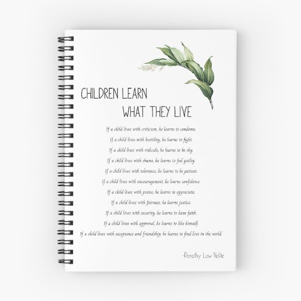 Item preview, Children Learn What They Live Poem by Dorothy Law Nolte Poem Poster designed and sold by GretaSam.