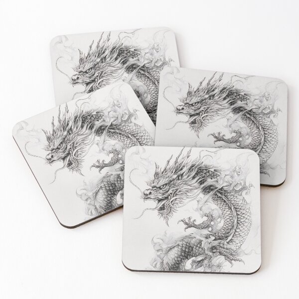 Item preview, Black and white Chinese Dragon designed and sold by Pencil-Art.