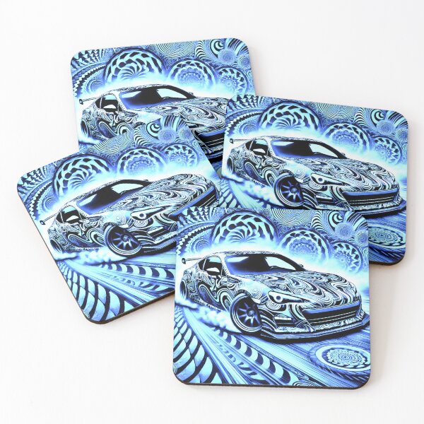 Item preview, Psychedelic subaru Brz car render designed and sold by Psychacharm.