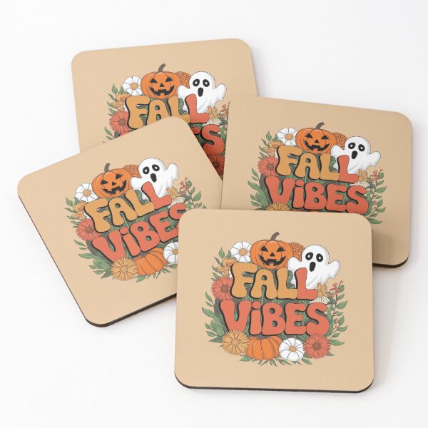 Item preview, Fall Vibes - Halloween Pumpkin, Ghost, and Autumn Leaves designed and sold by pnidesign.