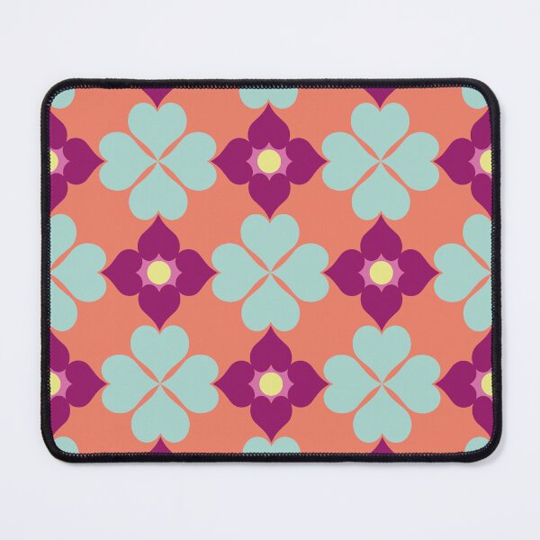 Item preview, Retro Modern Boho Floral Pattern in Orange, Mint Green, Berry and Pink designed and sold by scome.