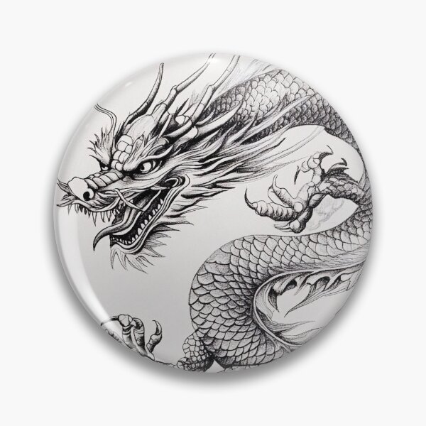 Item preview, Black and white Chinese Dragon designed and sold by Pencil-Art.