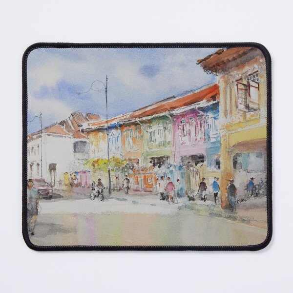 Item preview, A Rainbow of Peranakan Houses, watercolour designed and sold by Almondtree.