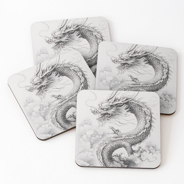 Item preview, Black and white Chinese Dragon designed and sold by Pencil-Art.