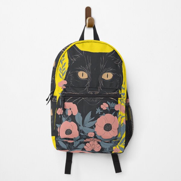 Item preview, Cozy Black Cat & Autumn Flowers Design designed and sold by Catophile.
