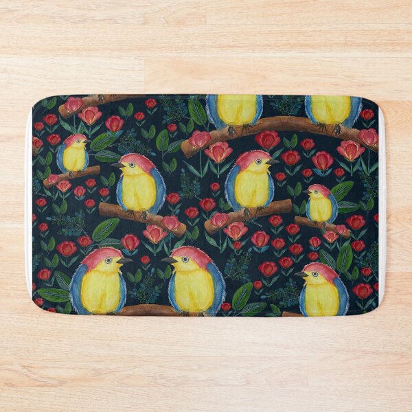 Item preview, Watercolour Yellow, Blue Birds & Tulips  designed and sold by Shalini Bisht.
