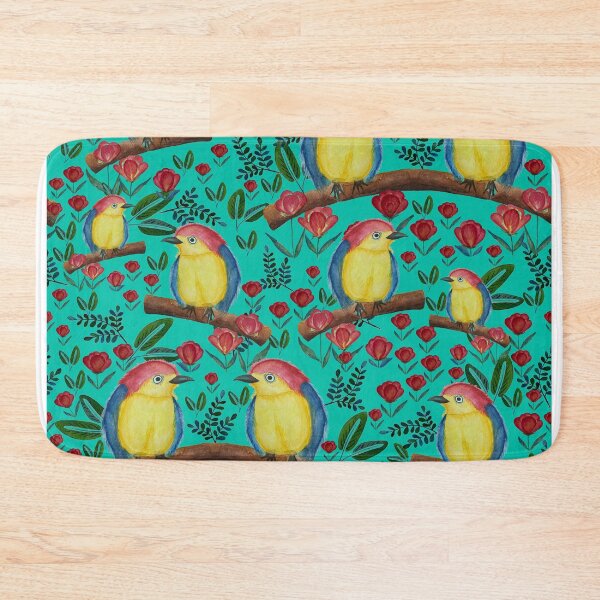 Item preview, Watercolour Yellow, Blue Birds & Tulip Garden designed and sold by Shalini Bisht.