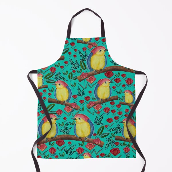 Item preview, Watercolour Yellow, Blue Birds & Tulip Garden designed and sold by Shalini Bisht.